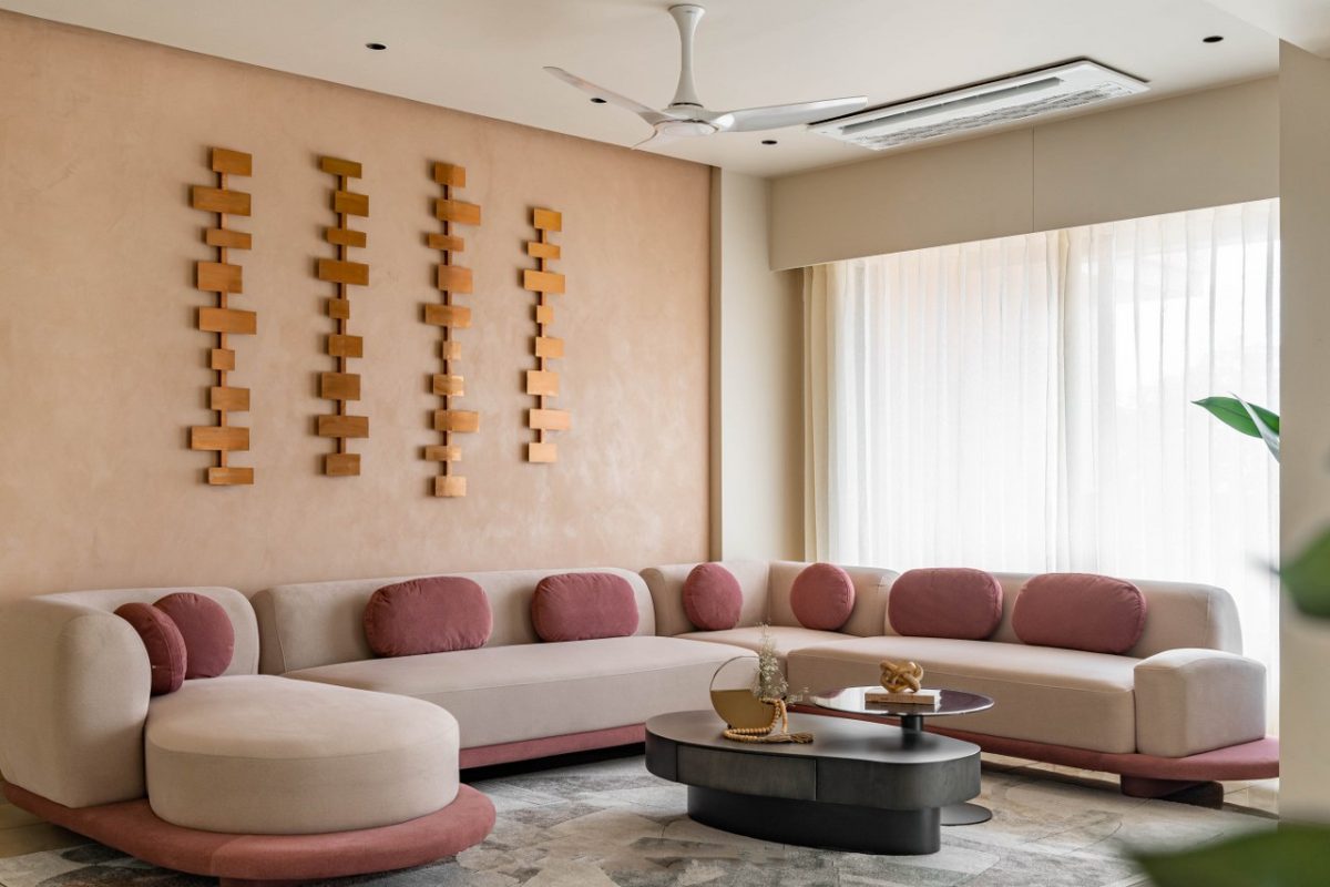Beautiful view of High End Apartment Living Room Interior Design