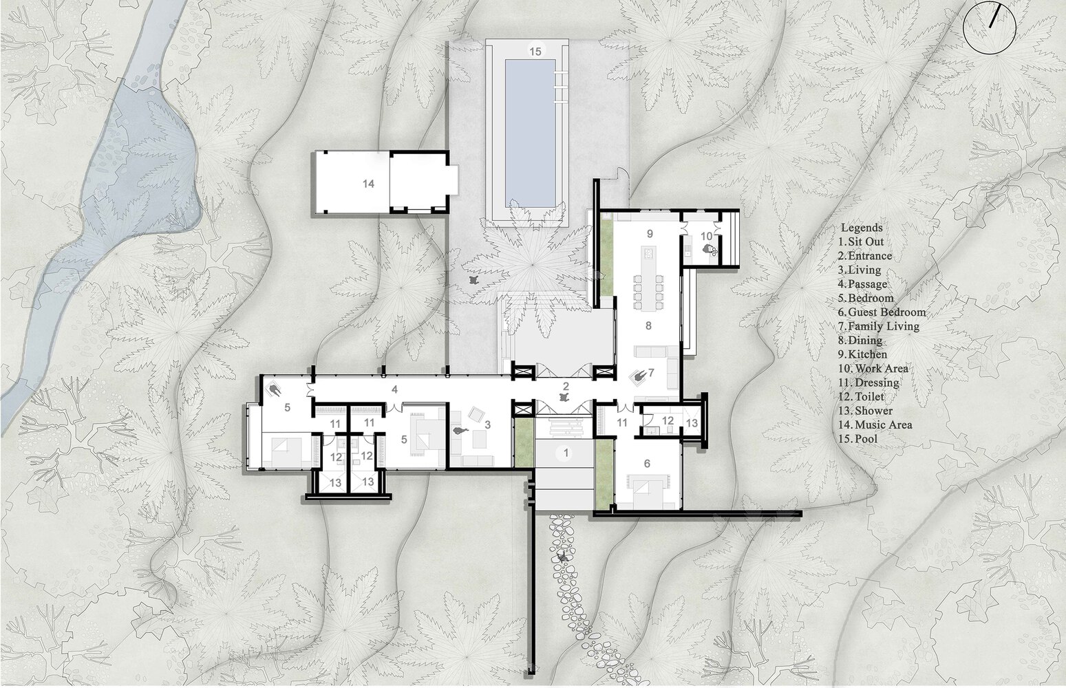 This L-shaped Home Design Is A Blend Of Retreat Tradition And Melody ...