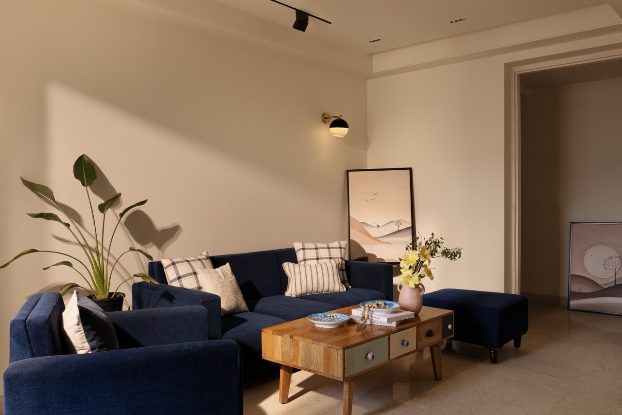 This Minimalist House Interior Design Comes Alive With Soothing Tones ... - Minimalist Interior Design With A Bold Twist