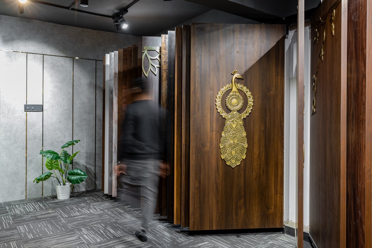 This Lighting Showroom Interiors Glows With Spatial Drama | Yellow ...
