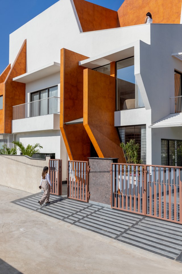 sloping roof house