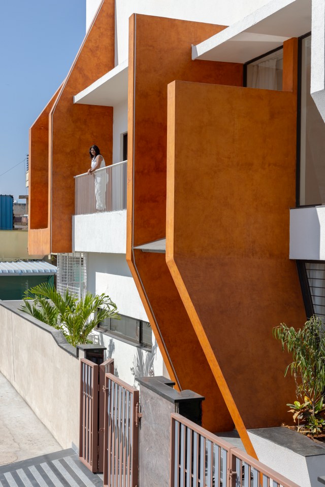sloping roof house