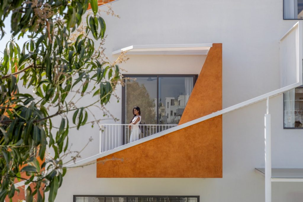 sloping roof house
