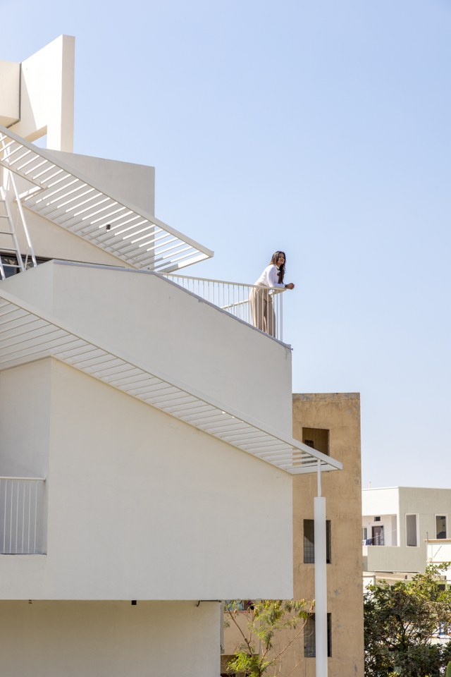 sloping roof house