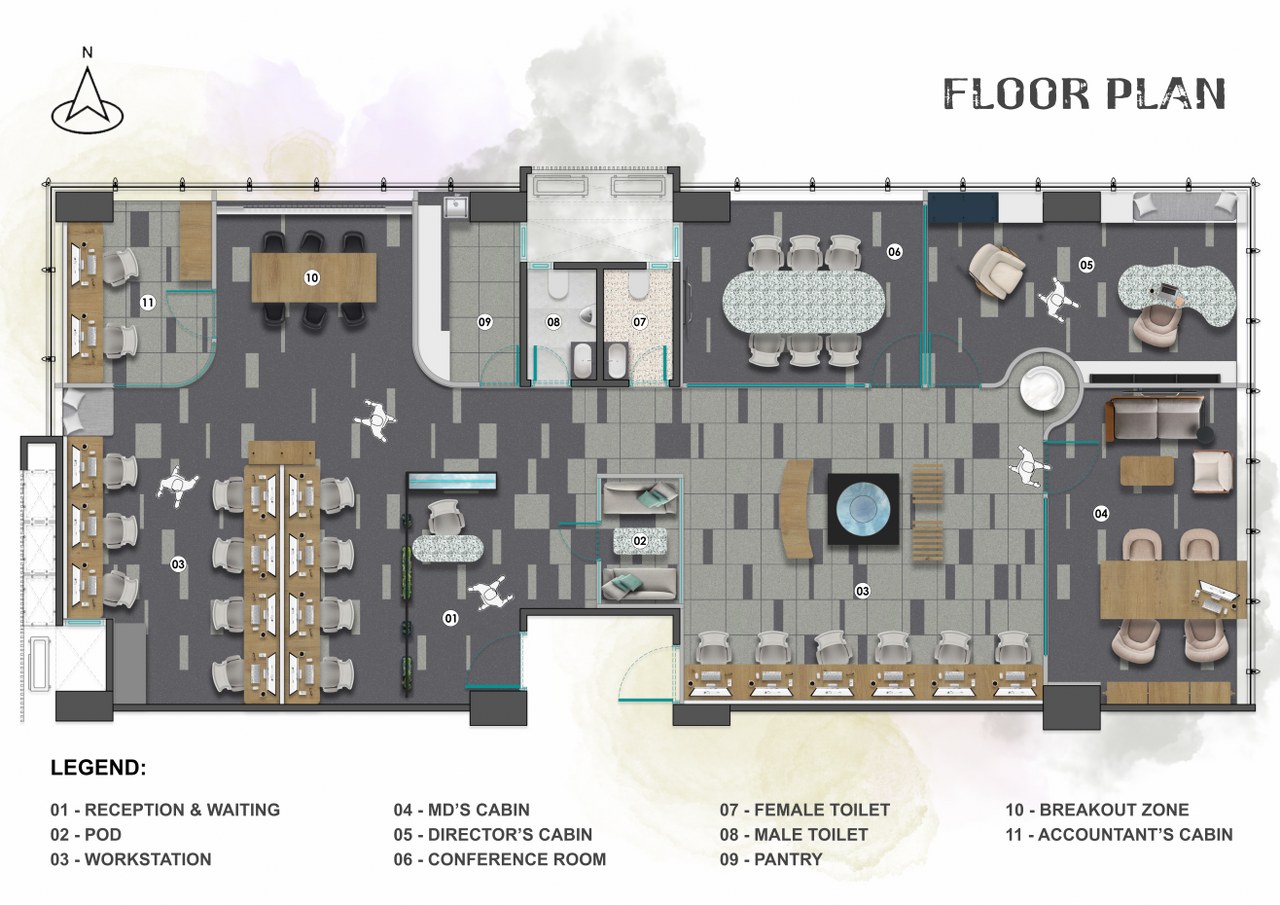 Offbeat Oasis Is A Bold Language In Commercial Office Design | Amogh ...