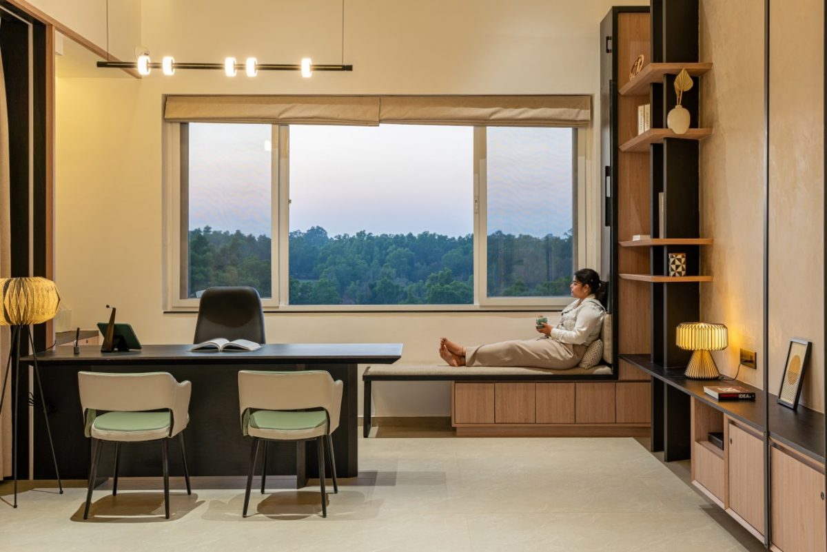 This 1BHK Penthouse Reimagines Thoughtful Home Office Interior Design ...