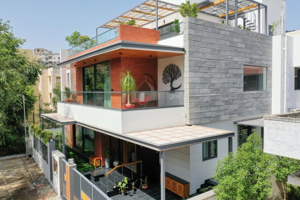landscaped courtyards