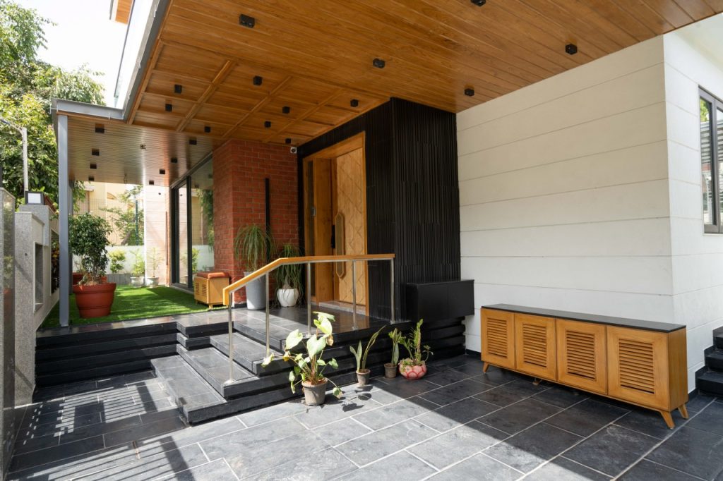 landscaped courtyards