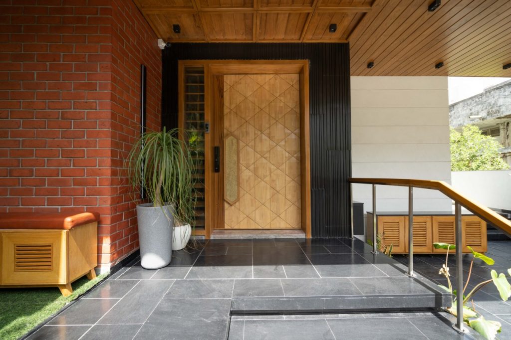 landscaped courtyards