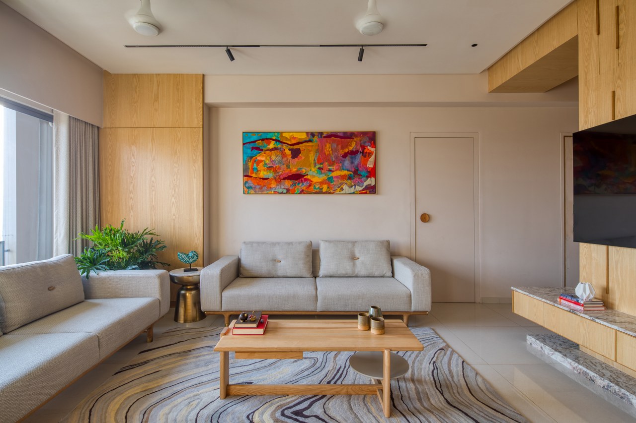This Apartment with Wood Interior Design Celebrates Intricate ... - Wood Finish Apartment Interior Design