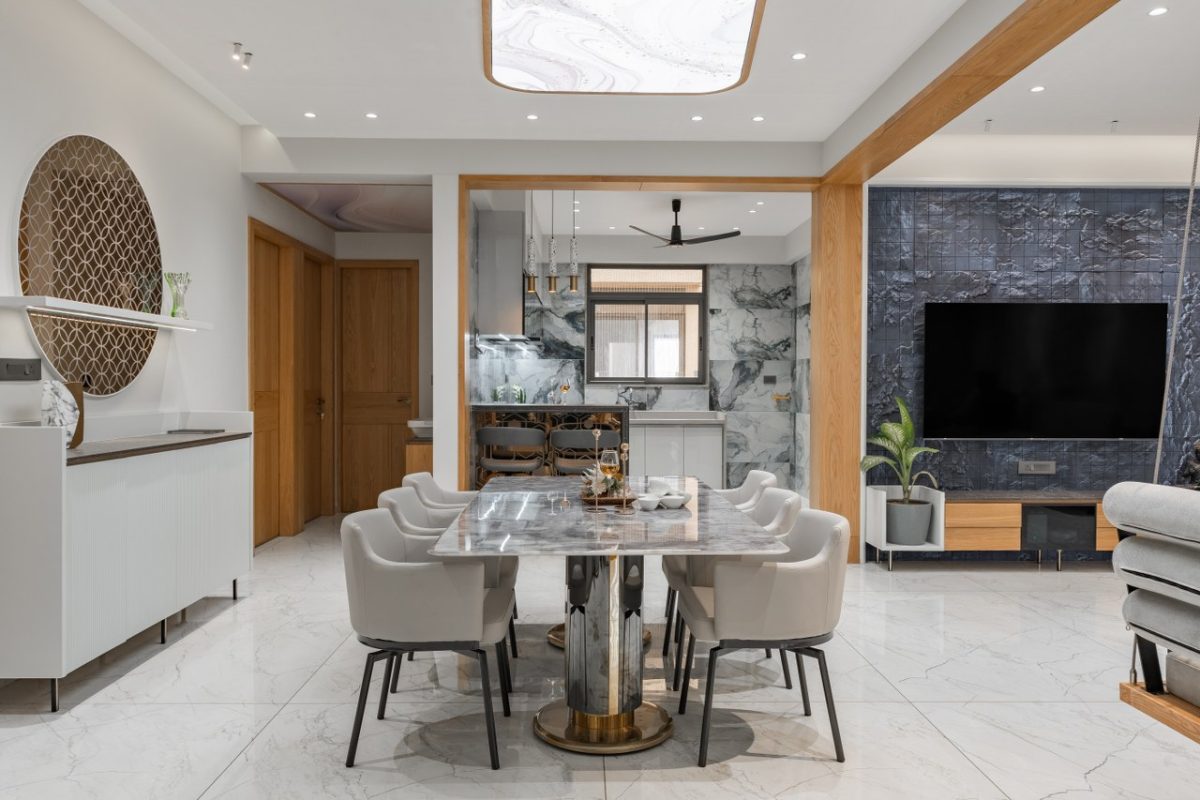 This 4BHK House Design Balances Clean Interiors and Material ...