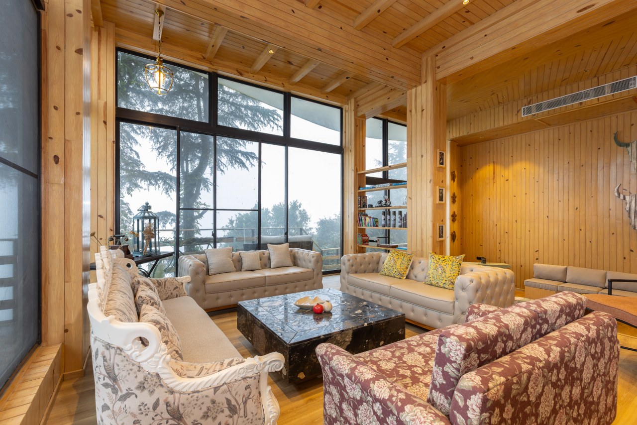 This Hillside Cottage Is Surrounded By Dense Deodar Trees And Overlooks ...