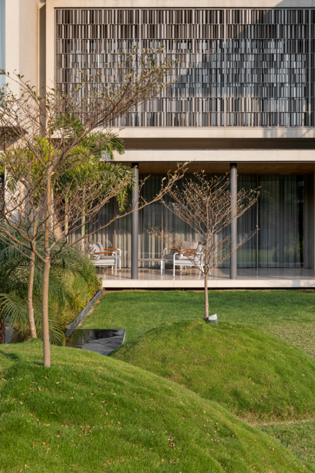 open courtyards