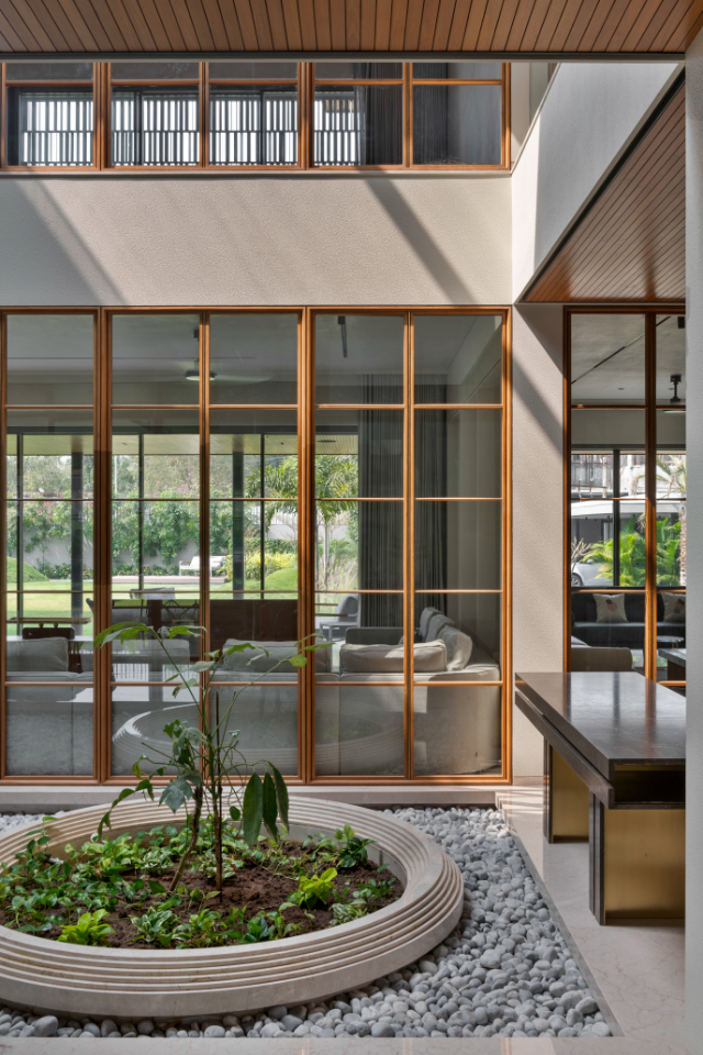 open courtyards