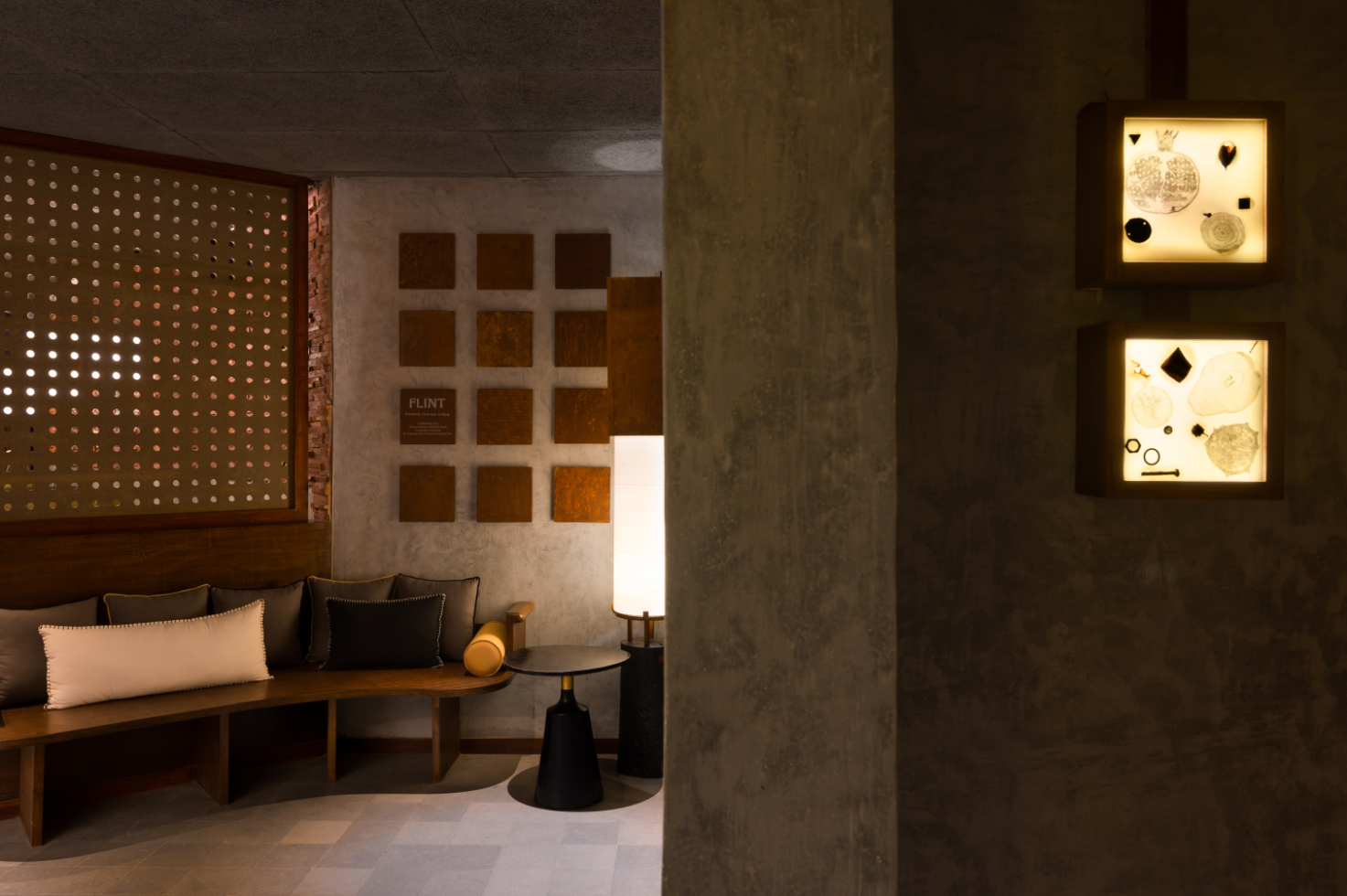 The Design Language Of This Restaurant Explores The Material Qualities ...