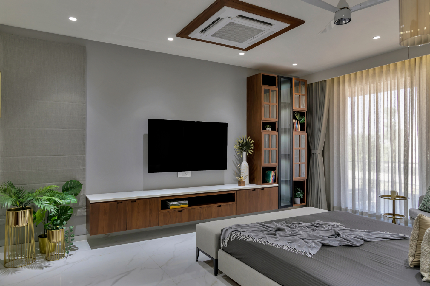 This Retirement Home For A Couple Embraces A Soft Grey Palette | Maulik ...