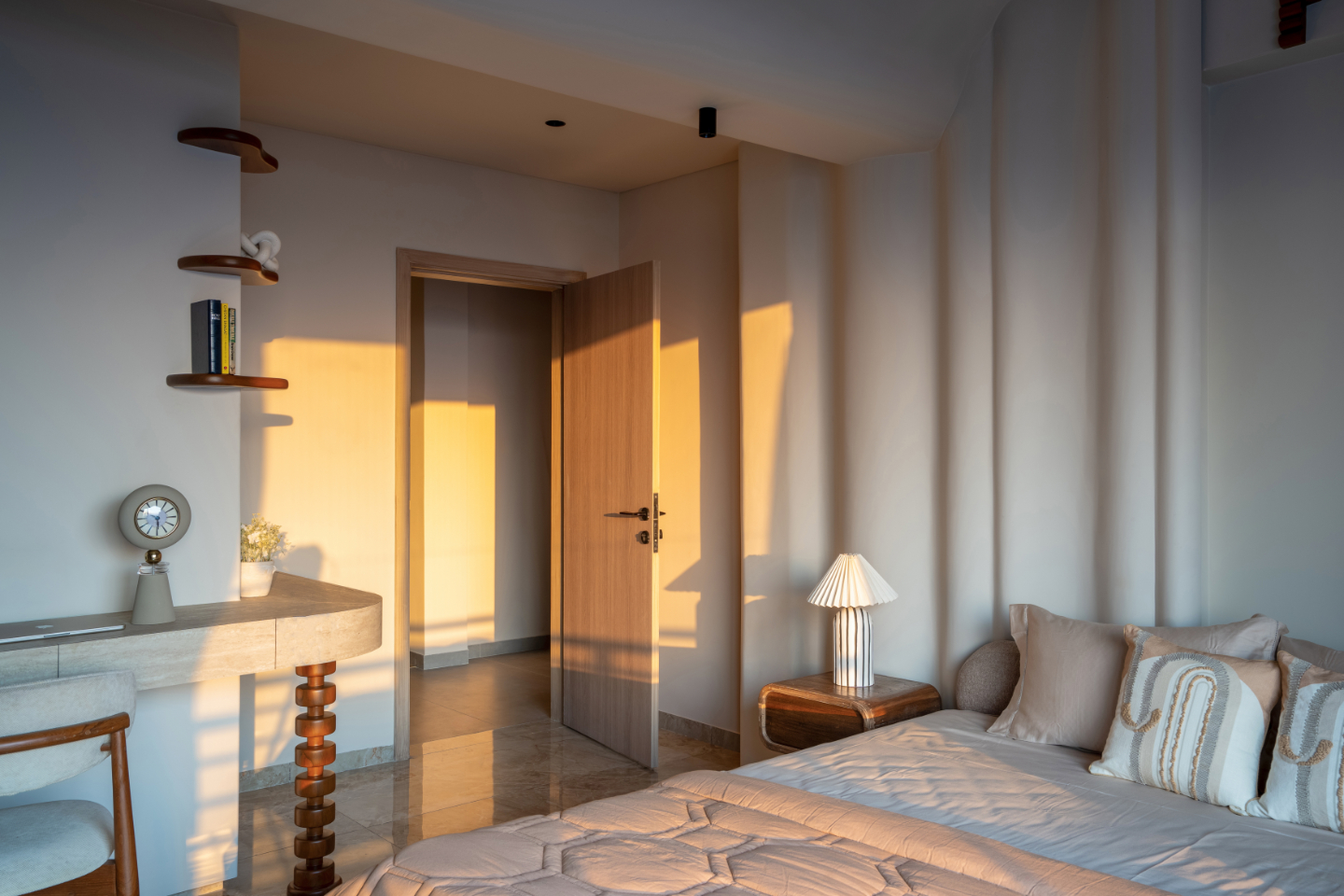 This Earthy Penthouse Design Explores Minimal & Soft Curves | Pal’s Living